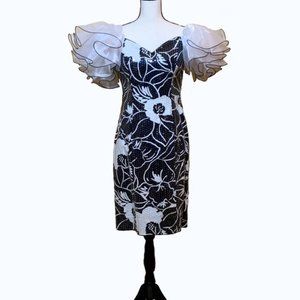 Lillie Ruben Vtg Sequined Cocktail Dress